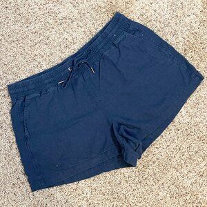GAP Navy Blue Pull-On Shorts Elastic Waist Drawstring Casual Shorts Size XL